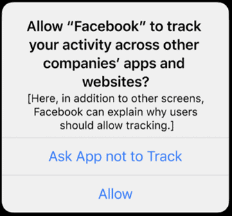 Facebook notification to opt in